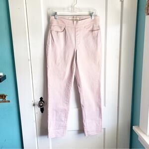Soft Surroundings Pink Blush Pull On Raw Hem Jeggings Stretch Jeans Size Small S